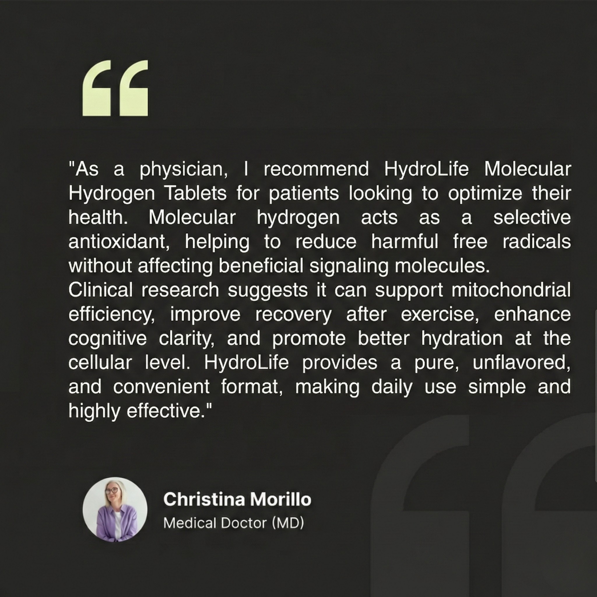 Molecular Hydrogen Tablets